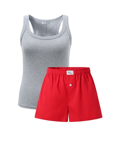 Cherry Boxer and Daily Tank Set