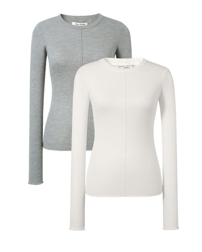 Merino Long Sleeve Knit Duo