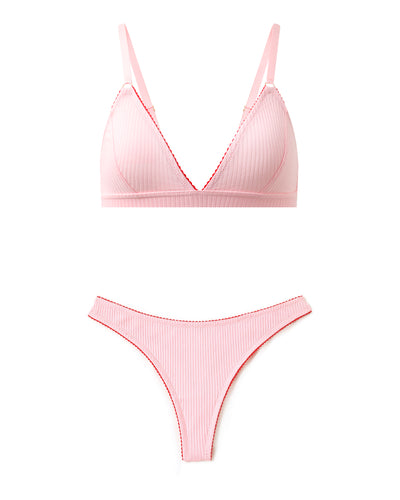 Organic Cotton Bralette and Thong Set - Cupid