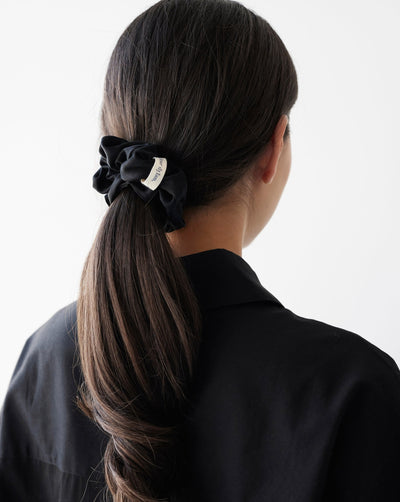 silk scrunchie - noir