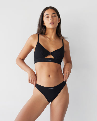 Organic Cut-Out Bralette - Noir