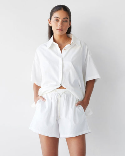 Lawn Toggle Short - Blanc