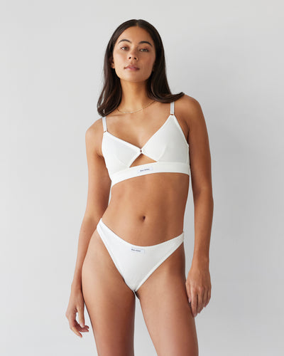 Organic Cut-Out Bralette - Blanc